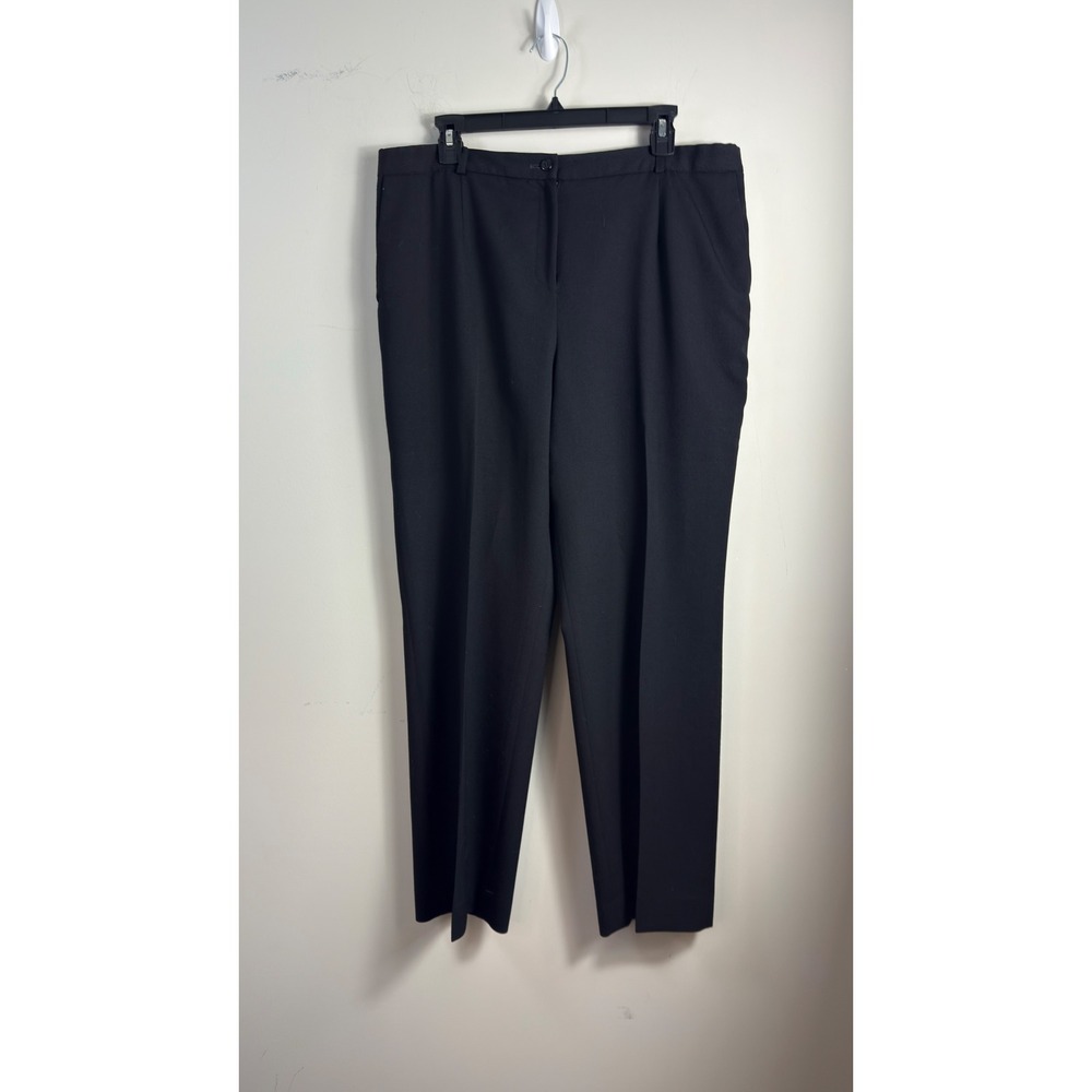 Pendleton Dress Pants Black 100% Virgin Wool Lined Trousers Women 16P - Picture 1 of 9